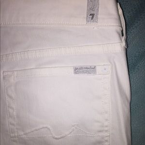 7 For All Mankind white bootcut jeans